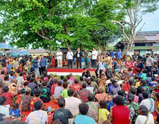 Panglima TNI Dampingi Presiden RI Resmikan Inpres Jalan Daerah di Aceh Besar