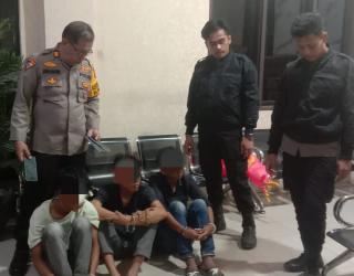 Polres Pelabuhan Belawan Bekuk Tiga Pemuda Pelaku Aksi Tawuran