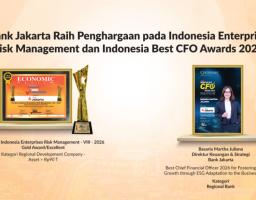 Indonesia Enterprise Risk Management Award 2026 Anugerahi Bank Jakarta Kategori Aset di Atas Rp90 Triliun