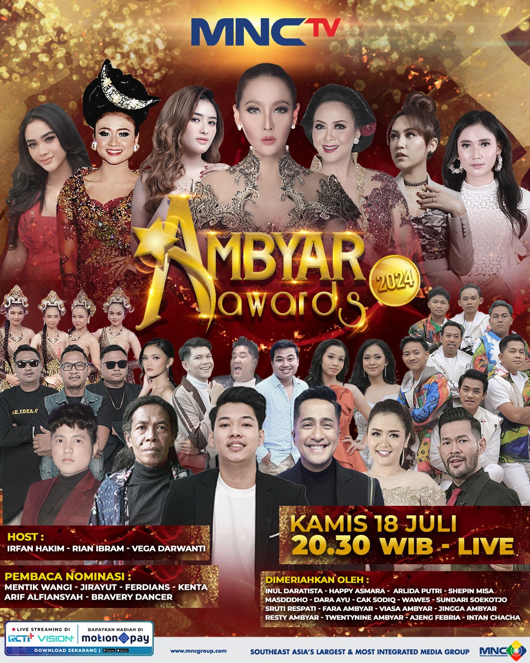 MNCTV Gelar Ambyar Awards 2024 Malam Ini, Siapa Paling Ambyar?