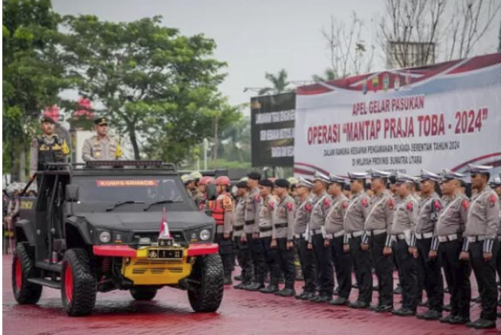 Polda Sumut Gelar Apel Pengamanan Pilkada Serentak 2024
