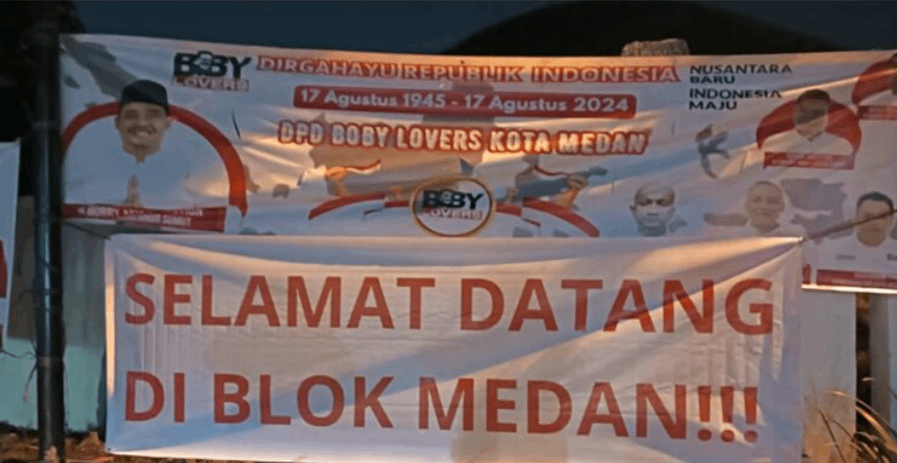 Spanduk “Blok Medan” Tersebar di Sejumlah Sudut Kota Medan, Peringatan untuk Bobby Nasution?