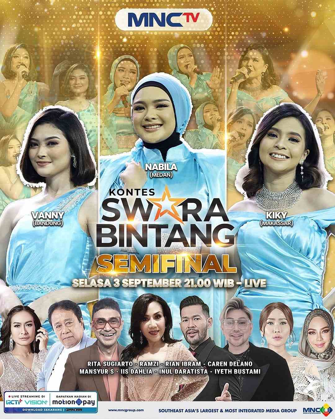 Babak Semifinal, Tiga Kontestan Bersaing Ketat di Panggung Kontes Swara Bintang