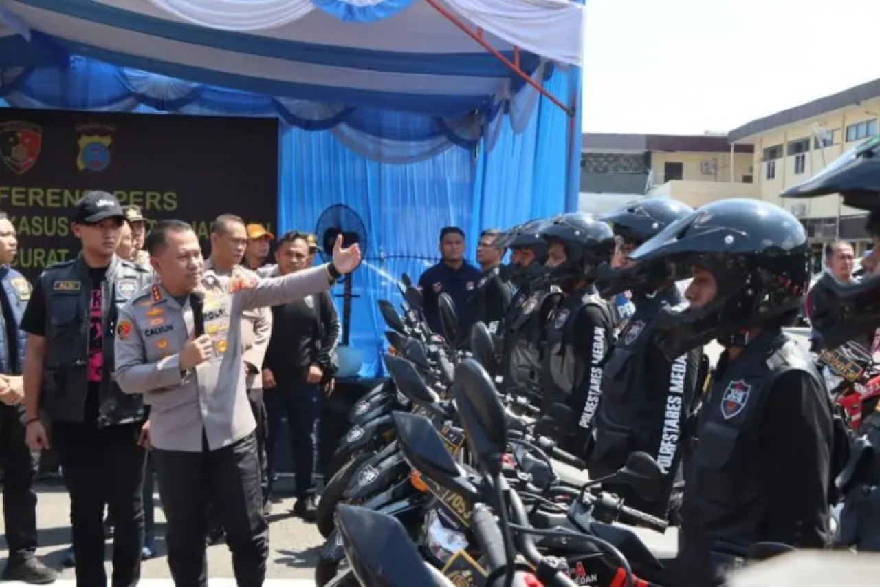 Operasi Besar Polrestabes Medan, 37 Tersangka Ditembak dan 136 Kendaraan Curian Disita