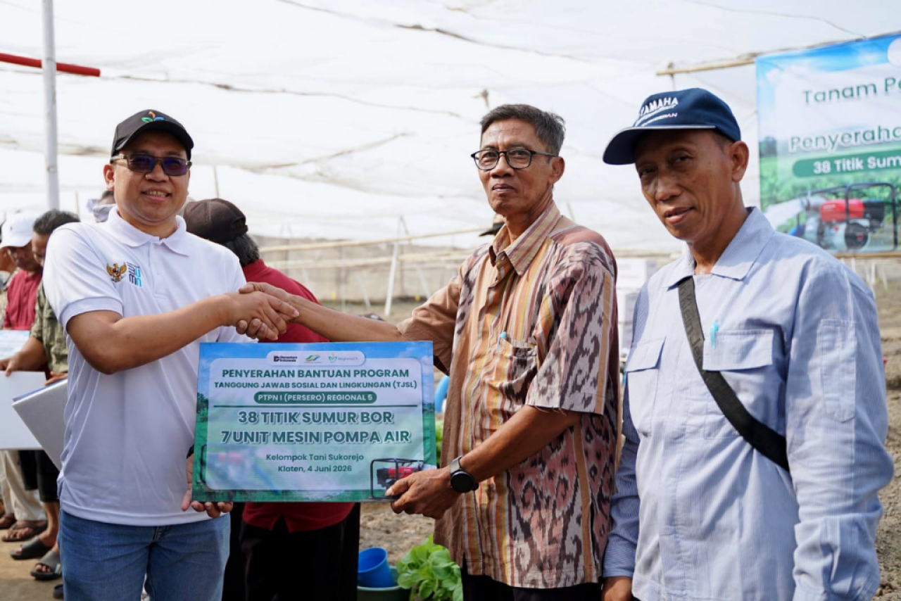 PTPN I Perluas Tembakau Ekspor di Klaten, Kucurkan Bantuan Air untuk Petani